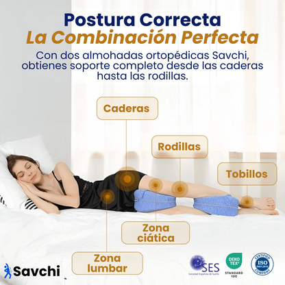 Savchi - Almohada de Soporte Para Piernas Con Memoria