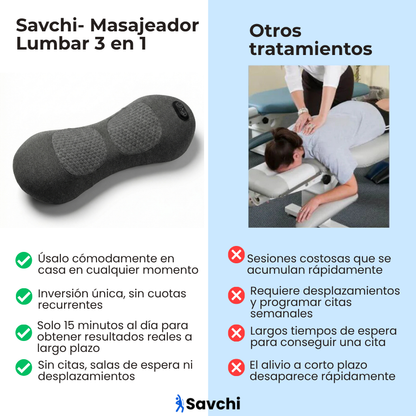 Savchi - Aparato de Masaje Lumbar Con 3 Funciones