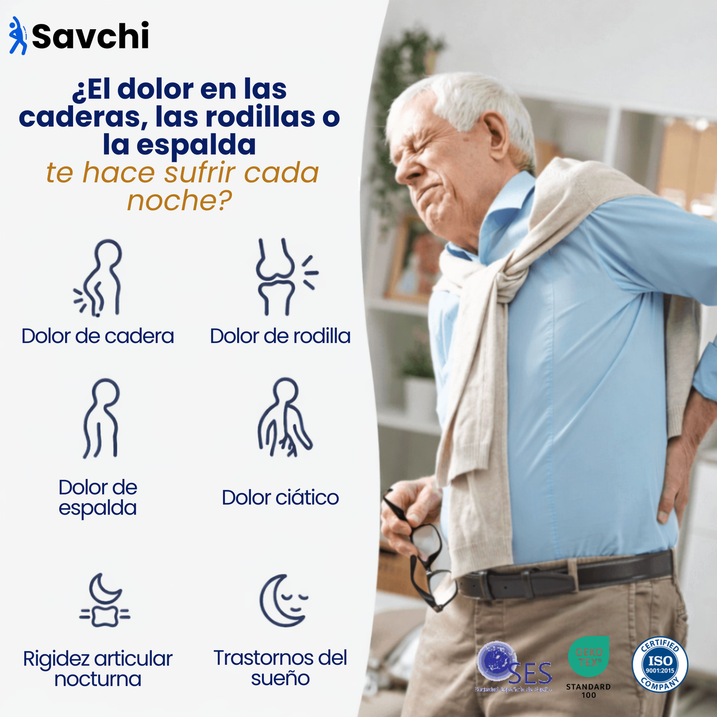 Savchi - Almohada de Soporte Para Piernas Con Memoria