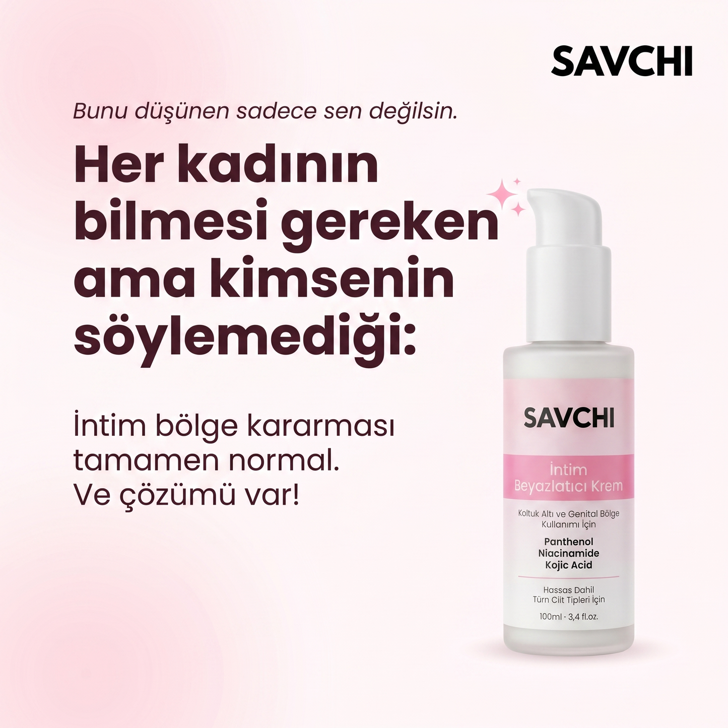 Savchi- Koltuk Altı ve Genital Bölge Beyazlatıcı Krem